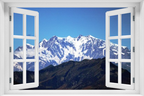 Fototapeta Naklejka Na Ścianę Okno 3D - Schweizer Bergpanorama