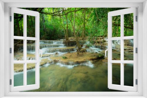 Fototapeta Naklejka Na Ścianę Okno 3D - Huay Mae Kamin waterfall National Park