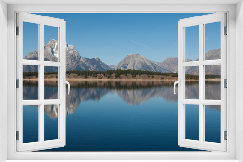 Fototapeta Naklejka Na Ścianę Okno 3D - Teton Reflection in Jackson Lake