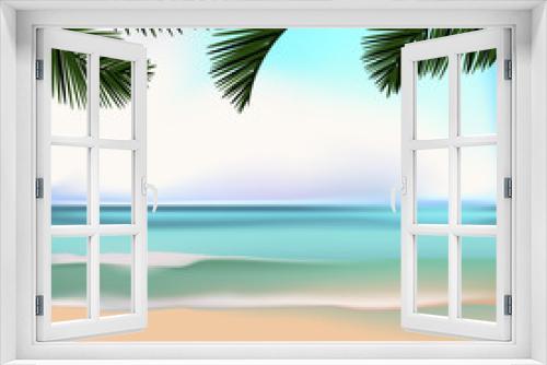 Fototapeta Naklejka Na Ścianę Okno 3D - Vector illustration of Beautiful Summer background