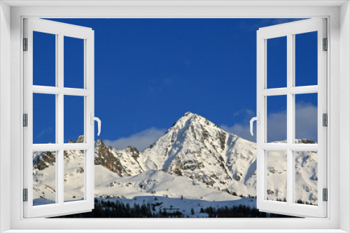 Fototapeta Naklejka Na Ścianę Okno 3D - Snow covered mountains