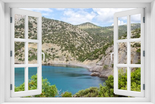 Fototapeta Naklejka Na Ścianę Okno 3D - Beautiful seascape. South coast of Crimea, Novy Svet, near Kapchik cape