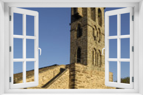 Fototapeta Naklejka Na Ścianę Okno 3D - Romanesque church of Nuestra Senora de la Asuncion, National Monument, Mombuey, Zamora province, Spain