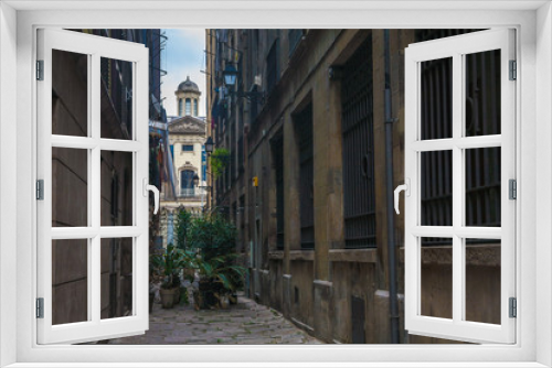 Fototapeta Naklejka Na Ścianę Okno 3D - Barcelona city street