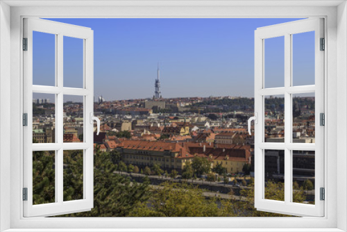 View of Prague with Tv Tower. Sammer travel