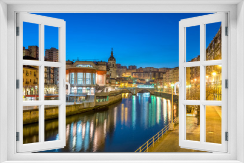 sunrise at Bilbao old town, Spain