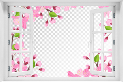Fototapeta Naklejka Na Ścianę Okno 3D - cherry blossom background