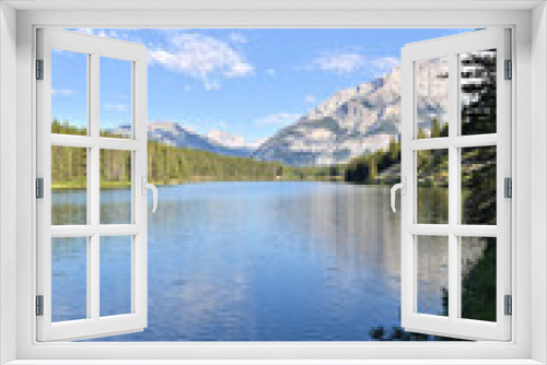 Fototapeta Naklejka Na Ścianę Okno 3D - lac de montagne canadien