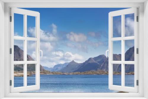 Fototapeta Naklejka Na Ścianę Okno 3D - Norway Fjord. Sunny summer landscape panorama