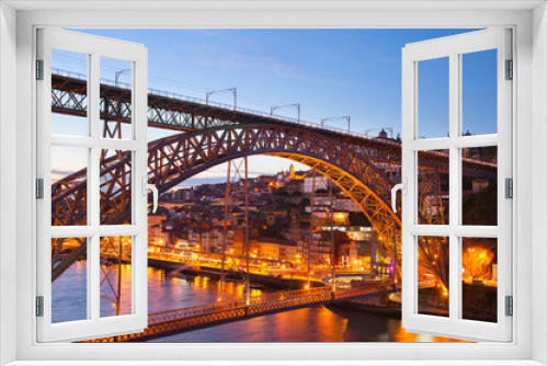 Fototapeta Naklejka Na Ścianę Okno 3D - Dom Luis bridge. Porto, Portugal