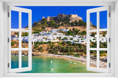 Fototapeta Naklejka Na Ścianę Okno 3D - Rhodes island - famous for historic landmarks and beautiful beaches.Greece