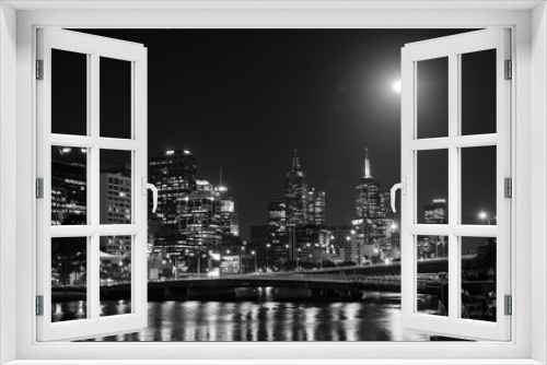 Fototapeta Naklejka Na Ścianę Okno 3D - Melbourne Skyline