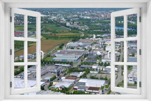 Fototapeta Naklejka Na Ścianę Okno 3D - aerial view of the industrial area of Offenburg Sued, Ortenau Baden Germany