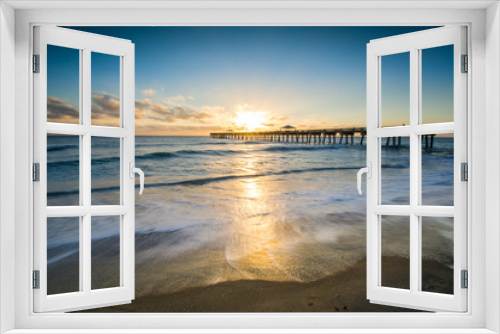 Fototapeta Naklejka Na Ścianę Okno 3D - Juno Beach Pier Sunrise, Florida