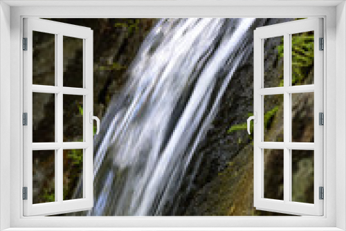 Fototapeta Naklejka Na Ścianę Okno 3D - Small waterfall in tropical forest