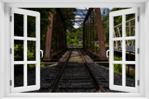Fototapeta Naklejka Na Ścianę Okno 3D - Historic Railroad Truss Bridge - Pennsylvania