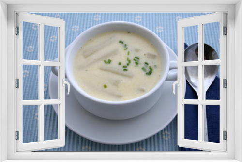 Fototapeta Naklejka Na Ścianę Okno 3D - Spargelcremesuppe