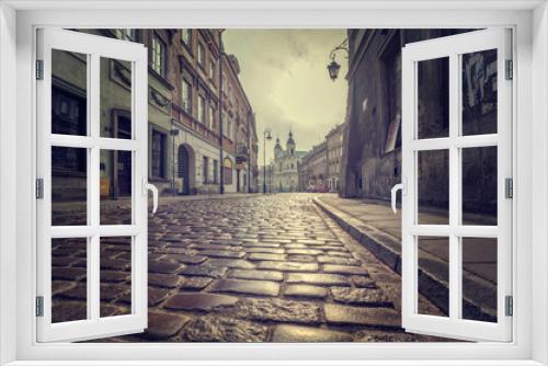 Fototapeta Naklejka Na Ścianę Okno 3D - Cobbled street of the old town