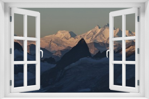 Fototapeta Naklejka Na Ścianę Okno 3D - Distant view of the Mischabel range, Switzerland