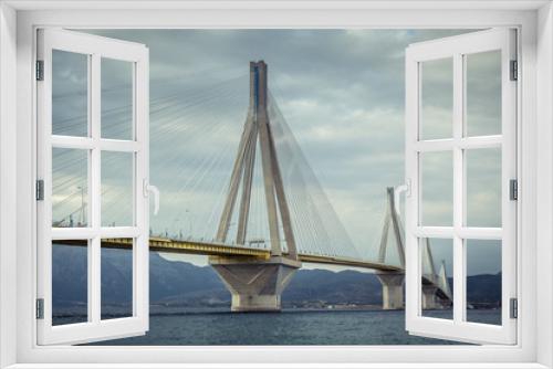 Fototapeta Naklejka Na Ścianę Okno 3D - Rio-Antirrio Bridge (Charilaos Trikoupis) in Patras