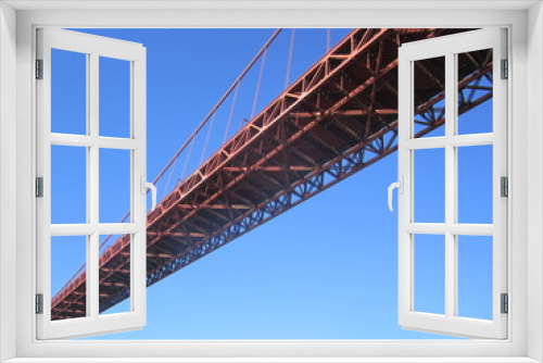 Fototapeta Naklejka Na Ścianę Okno 3D - The Golden Gate Bridge in San Francisco from Underneath