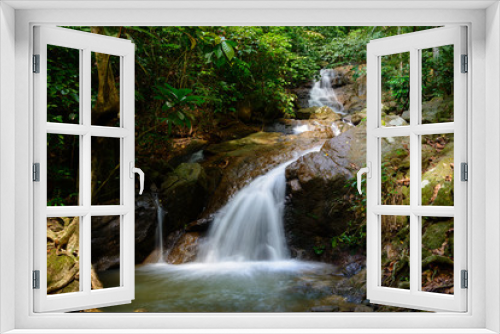 Fototapeta Naklejka Na Ścianę Okno 3D - Beautiful of Kathu Waterfall at Phuket province Thailand.