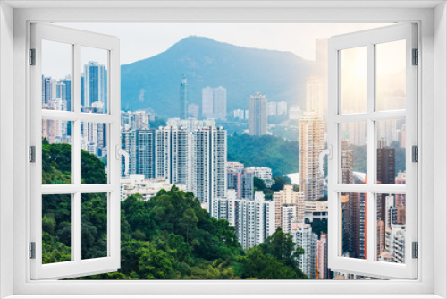 Hong Kong apartment block in China.