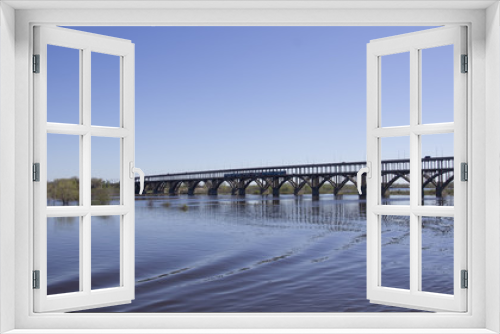 Fototapeta Naklejka Na Ścianę Okno 3D - Borsky bridge across the Volga in Nizhny Novgorod