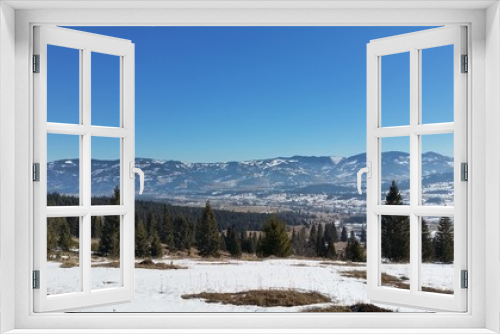 Fototapeta Naklejka Na Ścianę Okno 3D - mountain view february