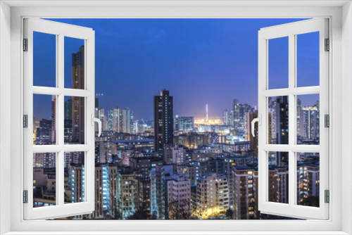 Fototapeta Naklejka Na Ścianę Okno 3D - Hong Kong panorama
