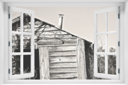 Fototapeta Naklejka Na Ścianę Okno 3D - Old Barn on old farm land