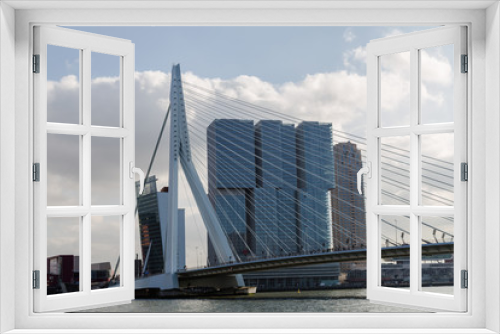 Fototapeta Naklejka Na Ścianę Okno 3D - Erasmus bridge. Rotterdam. Netherlands.