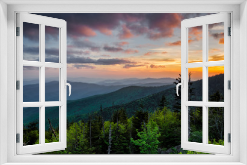 Fototapeta Naklejka Na Ścianę Okno 3D - Scenic sunset, Great Smoky Mountains, Tennessee