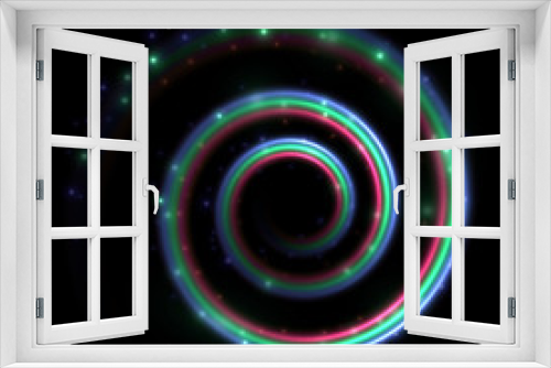Fototapeta Naklejka Na Ścianę Okno 3D - Vector swirl light effect. Isolated on transparent.