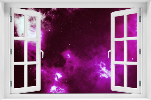 Fototapeta Naklejka Na Ścianę Okno 3D - Starry outer space background texture with nebula. Colorful starry night sky outer space background. 3d rendering