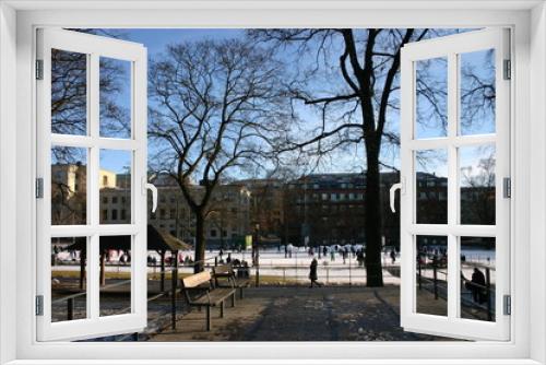 Fototapeta Naklejka Na Ścianę Okno 3D - Winter im Park