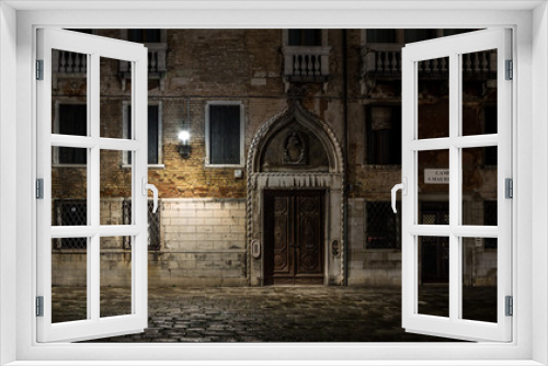 Fototapeta Naklejka Na Ścianę Okno 3D - Venedig bei Nacht