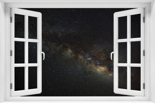 Fototapeta Naklejka Na Ścianę Okno 3D - Milky Way Galaxy, Long exposure photograph, with grain