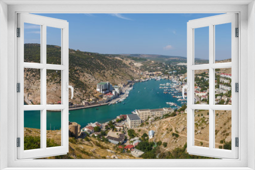 Fototapeta Naklejka Na Ścianę Okno 3D - Wide panorama of the Balaklava Bay, near Sevastopol