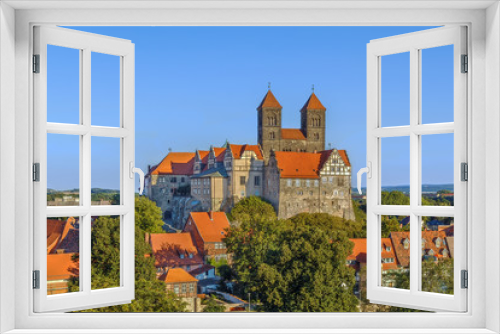 Fototapeta Naklejka Na Ścianę Okno 3D - The castle and church, Quedlinburg, Germany
