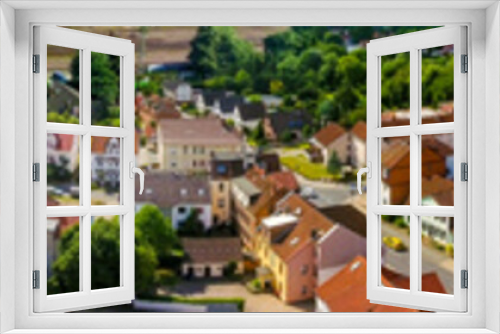 Fototapeta Naklejka Na Ścianę Okno 3D - CELLE, GERMANY - JULY 2016: Beautiful city aerial skyline. Celle is a popular attraction in Germany