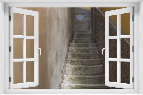 Fototapeta Naklejka Na Ścianę Okno 3D - Narrow Steps, Riomaggiore, Cinque Terra, Italy