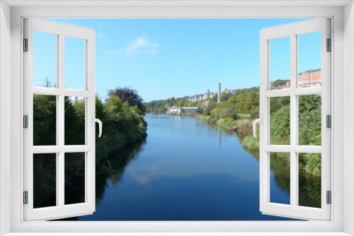 Fototapeta Naklejka Na Ścianę Okno 3D - Cork city River Lee view from the bridge Ireland