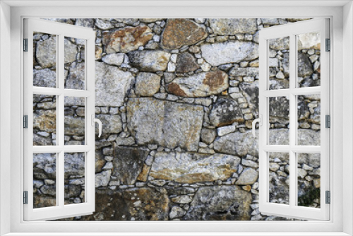 Fototapeta Naklejka Na Ścianę Okno 3D - Steinmauer in Affife, Portugal