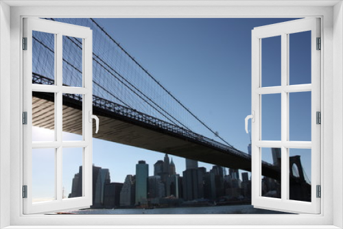 Fototapeta Naklejka Na Ścianę Okno 3D - Manhattan skyline