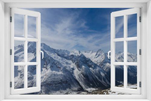 Fototapeta Naklejka Na Ścianę Okno 3D - Caucasus spring snow mountain