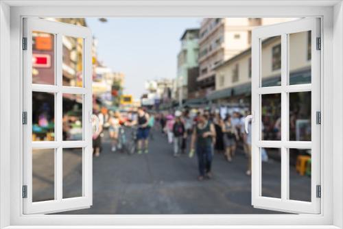 Fototapeta Naklejka Na Ścianę Okno 3D - Khao San blur background