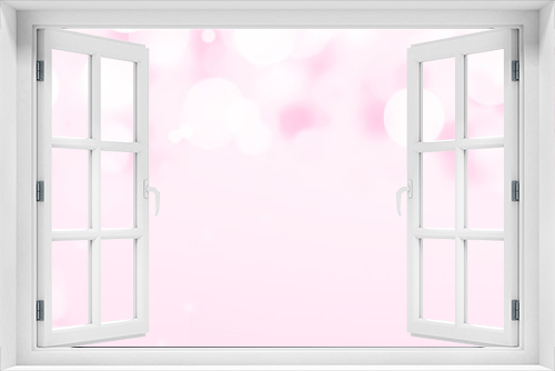Fototapeta Naklejka Na Ścianę Okno 3D - Pink Blossoms On White With Bokeh Lights