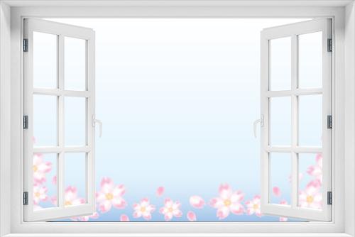 Fototapeta Naklejka Na Ścianę Okno 3D - 桜の背景イメージ・青空
