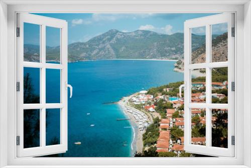 Fototapeta Naklejka Na Ścianę Okno 3D - Amazing beach, top view, Turkey, Oludeniz.